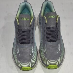 Skechers Unisex Gray and Lime Athletic Shoes